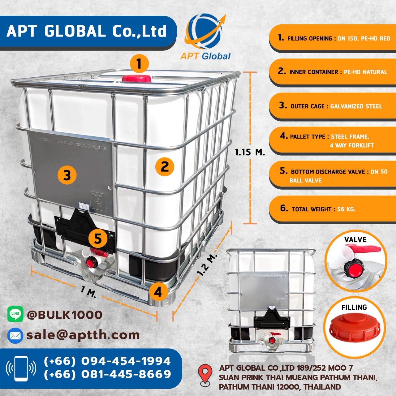 S__239239179_0.jpg - ถัง IBC ขนาด 1,000 ลิตร ใหม่ (ผลิตใหม่ทั้งชุด) Food Grade | https://bulk1000.com